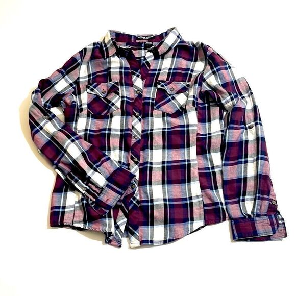 Sandra Ingrish Plaid Button Up (Petite) - Picture 1 of 7